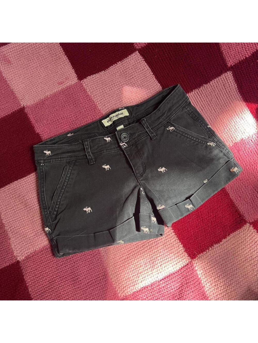 Abercrombie vintage navy micro mini shorts